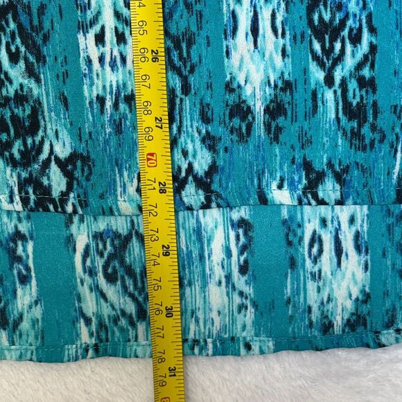 Faded Glory Blue Green Lightweight 3/4 Tab Sleeve Pullover Womens Plus 2X Blouse - Picture 15 of 16